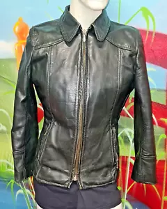 alte 40er Lederjacke Vintage Oldtimer 50er Motorrad Antik Kutscher Mantel - Bild 1 von 12