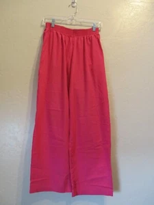 UA Scrubs Womens Sz MP Pink Scrub Pants Bottoms Style 307P Elastic Waist Stretch - Picture 1 of 5