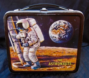 Vintage THE ASTRONAUTS Lunchbox - Mondlandung (1969) C-7.5 Schön! Keine Thermoskanne - Bild 1 von 12