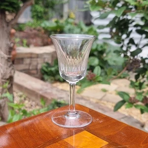 Antique Georgian Faceted Wine Glass – Faceted Bowl & Tapered Stem - Picture 1 of 12