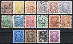 Compª. de Moçambique, 1895-1902 Af. 10 a 25 Satz komplett gebraucht CV 129,70€/152,00€ - Bild 1 von 2