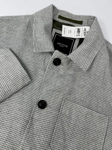 NWT Todd Snyder Houndstooth Tailored Chore Coat Linen Grey Sz Med Retail $598 F1 - Picture 1 of 6