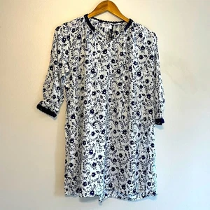 Myra Bag Women's Cover Up Dress Navy & White Floral Size Small - Picture 1 of 5