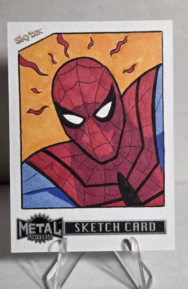 2024 Metal Universe Avegers SPIDER-MAN Sketch Card 1/1 Antni Ellison - Image 1 of 3