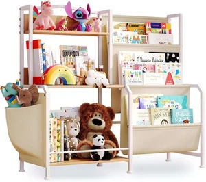 Kids Bookshelf and Toy Storage Organizer, 3 Tier Bookshelf for Kids Rooms, Nurse - Picture 1 of 5