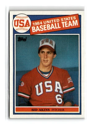 Baseball Topps 1985 Topps #390 Sid Akins Rookie - Image 1 of 2