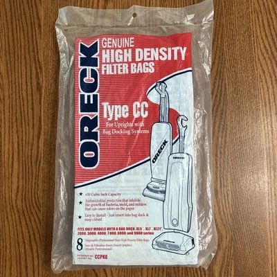 Free Shipping Genuine ORECK Blue Type CC High Density Filter Vacuum Bags CCPK8 - Image 1 of 4