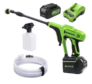 Idropulitrice a Batteria Greenworks 24V 4Ah 24Bar 180L/h G24PWK4 ⭐️Nuovo - Foto 1 di 6