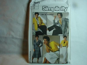 VINTAGE 1986 SIMPLICITY #7271 PATTERN COLOR ME BEAUTIFUL - UNCUT - GR. 14 - Bild 1 von 3