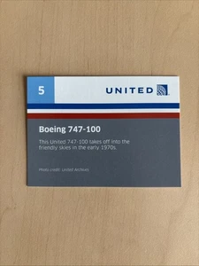 United Airlines Celebration 747 Flugzeug Abschiedskarte #5 - Bild 1 von 2