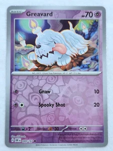 Greavard 099 Obsidian Flames Reverse Holo Pokémon TCG - Picture 1 of 4