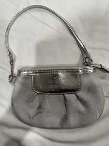COACH Silver Signature Wristlet - Picture 1 of 3