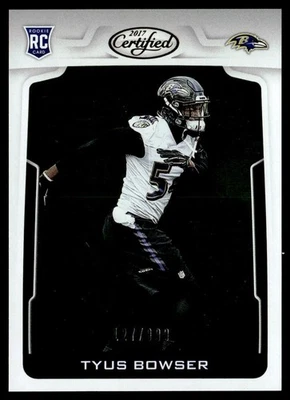 2017 Panini Certified Tyus Bowser Rookie 127/999 Baltimore Ravens #181 - Image 1 of 2