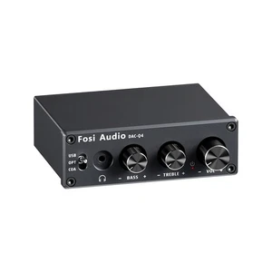 Fosi Audio Q4 DAC Amp COAX/OPT D/A Converter Stereo Receiver Headphone Amplifier - Picture 1 of 9