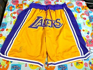 Just Don 1996-97 Los Angeles Lakers Retro Gym Shorts - Sz. L - Picture 1 of 3