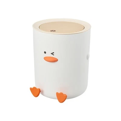 Duck Theme Garbage Bin ABS Small Trash Can Waist Bin For Tight Space Kitchen Use - Image 1 of 4