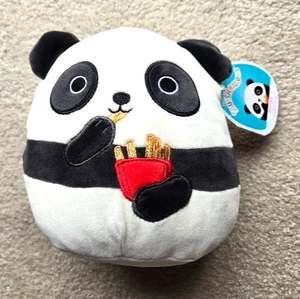 NEW 7.5 Inch Stanley The Panda Eating French Fries Cute Soft Cuddly - Picture 1 of 4
