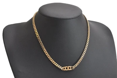Auténtico collar colgante de cadena Christian Dior tono dorado CD 4311N Foto 1 de 4