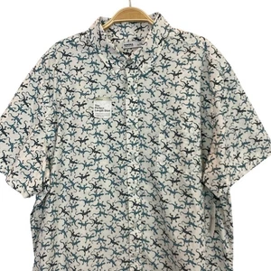 SONOMA the Perfect Length Short Sleeve Shirt Men XXL Green AOP Lizard Button Up - Picture 1 of 9