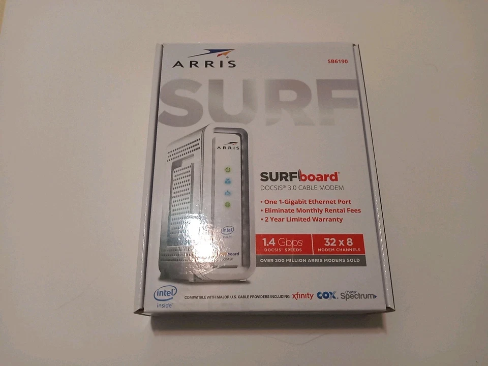 ARRIS SURFboard SB6190 DOCSIS 3.0 32 x 8 Gigabit Cable Modem , Comcast Xfinity - Image 1 of 1