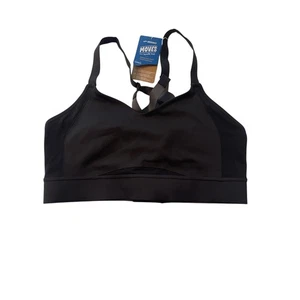 Brooks NWT Moves With Me Run Bra Drive Interlace Black Women's 38DD/E Sports Bra - Picture 1 of 7