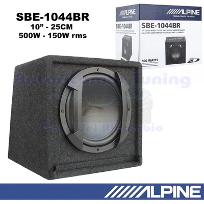 Alpine SBE-1044BR Subwoofer passivo Bass Reflex in cassa da 25 cm (10'') 500W - Immagine 1 di 3