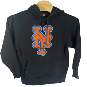 Felpa pullover con cappuccio Stitches uomo media nera MLB New York Mets - Foto 1 di 5