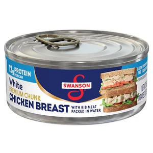 Swanson White Premium Chunk Canned Chicken Breast in Water, Fully Cooked Chicke - Picture 1 of 5