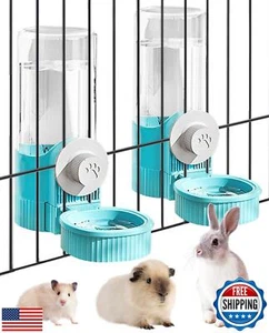 BNOSDM Rabbit Water Dispenser for Cages, 18oz 2 Pack Gravity Guinea Pig Water - Picture 1 of 5