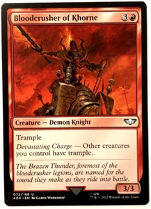 Magic The Gathering Bloodcrusher of Khorne Warhammer 40.000 072/168 casi nuevo - Imagen 1 de 2