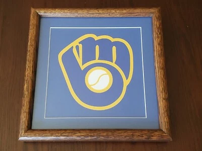 Framed Milwaukee Brewers Glove Logo Decal - Baseball - MLB - Image 1 of 4
