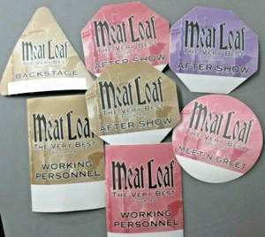 Meat Loaf backstage pass satin cloth stickers 7 The Very Best Tour '99 T-Bird ! - Picture 1 of 1