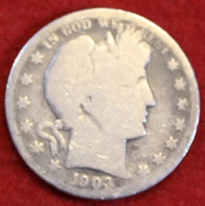 1903-S Barber Half Dollar 90% Silver Coin Circulated BH581 - Picture 1 of 2