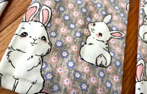Table Napkins, Easter Bunnies on gray, cotton, made in India, 20x20 ,a set of 4 - Picture 1 of 11