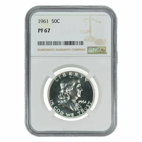 1961 PROOF FRANKLIN HALF DOLLAR 50C NGC CERTIFIED PF 67 - SPOT HAZE FREE Cover