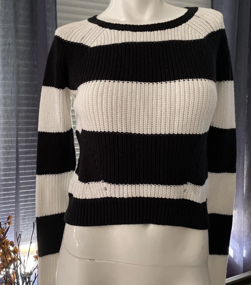 Suéter Pullover A Rayas Guess Vintage Años 90 Recortado Talla XS/S Foto 1 de 4