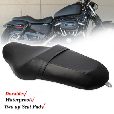 Asiento de pasajero liso para conductor de motocicleta para Harley Iron 1200 883 48 Sportster XL Foto 1 de 4