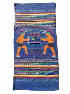 Vintage Traditional Hand Made Knot Native Wool Kilim Rug Blue Animals 168 x 80cm - Picture 1 of 10