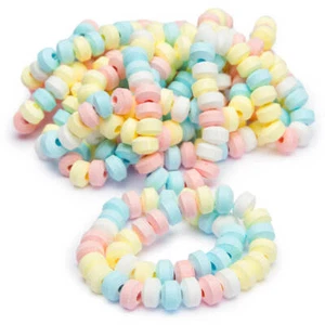 Candy Necklace - Wrapped - Pastel - 1 Necklace - Party Favors - FREE SHIPPING - Picture 1 of 3