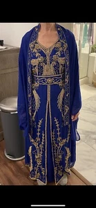 Women's Kaftan| Hand Beaded Floor Length (56 inches)| Sz S| NEW - Picture 1 of 3