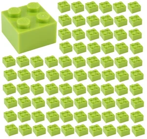 ☀️100x NUEVO LEGO 2x2 VERDE LIMA (ID 3003) Piezas a granel Hierba Edificio de la ciudad - Imagen 1 de 2