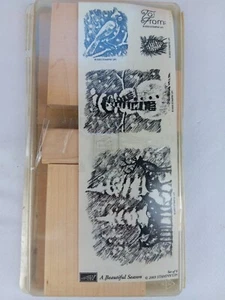 Estampillas de madera Stampin' Up "Una hermosa temporada" 6 estampillas sin montar 2003. Envío rápido  - Imagen 1 de 3