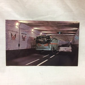 Vintage Postkarte Detroit Windsor Tunnel Ontario Kanada Straßenszene - Bild 1 von 8