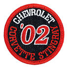 2002 Chevrolet Corvette Stingray Embroidered Patch BlackDenim/Red Iron-On Sew-On