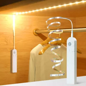 LED Under Cabinet Lighting Motion Sensor Strip Lights Stair Lamp Tape-Warm White - Picture 1 of 50