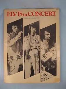Elvis In Concert Songbook Piano Voice Guitar Hound Dog Jailhouse Rock Vintage O - Picture 1 of 12