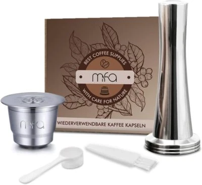 Wiederverwendbare Edelstahl Metall kapseln nachfüllbar für Nespresso 02B7301M  - Bild 1 von 4