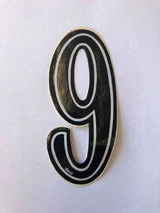 NOS DEVIL BMX Motocross number 9 Black vintage oldschool - Foto 1 di 1