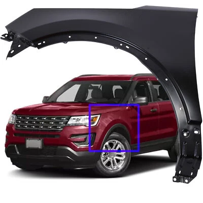 Front Left Side Fender Fits For 2016-2017 Ford Explorer Steel Primed Steel Foto 1 de 4