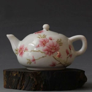 Chinese antique Porcelain peach blossom wine Flagon kung fu Teapot - Picture 1 of 5